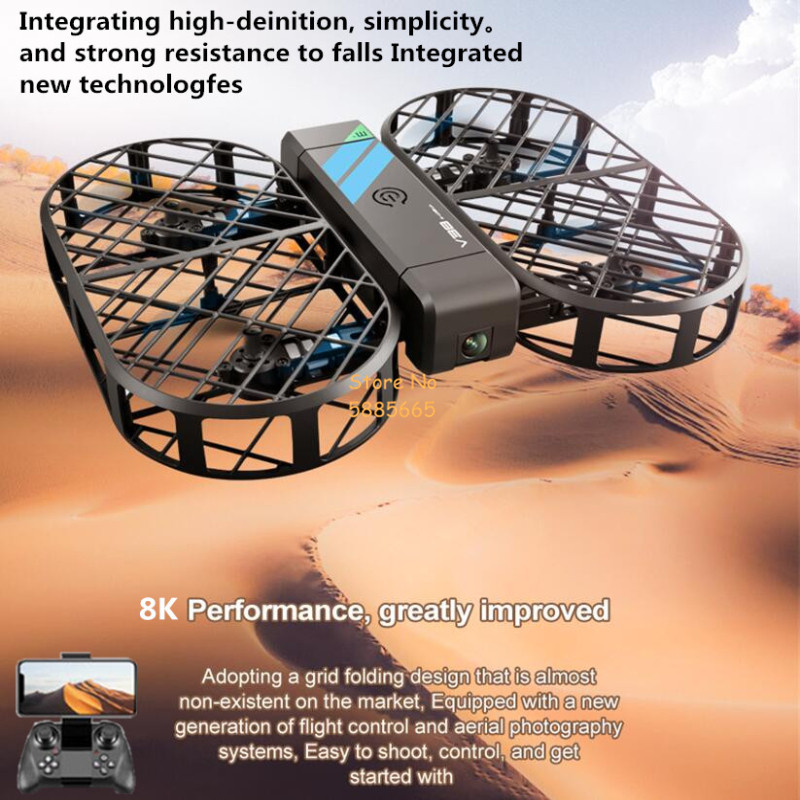 Drone Rc With Screen - 8K HD Camera 360° Protection Optical