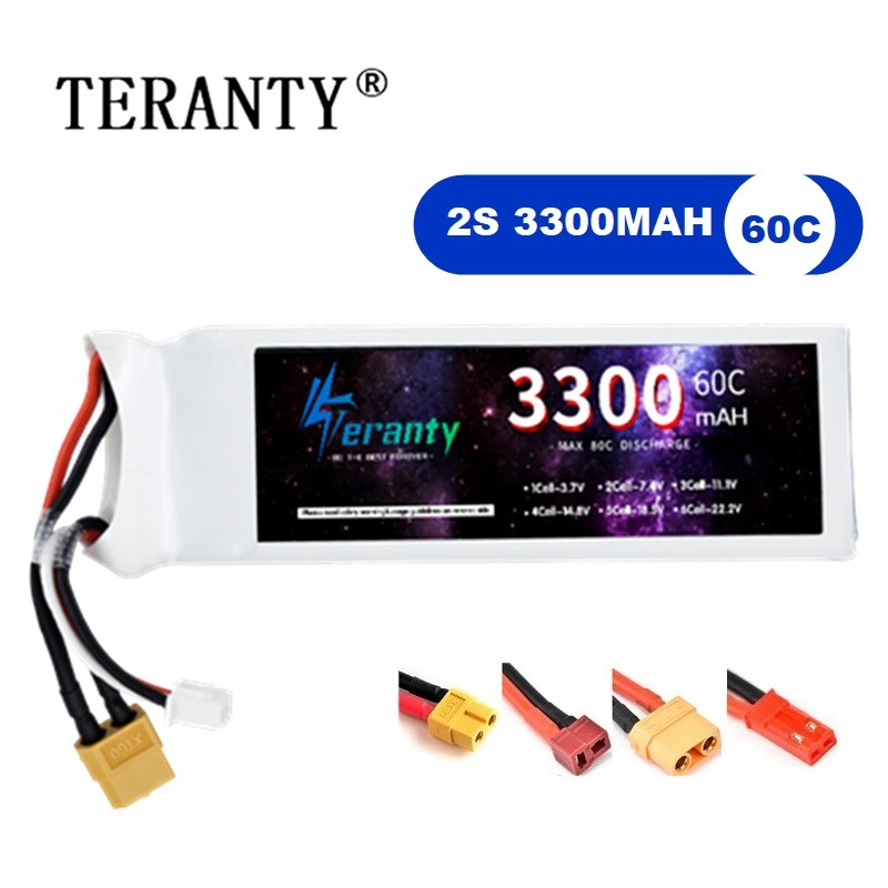 Drone Lipo Battery - 2S 7.4V LiPo Battery 3300mAh 60C