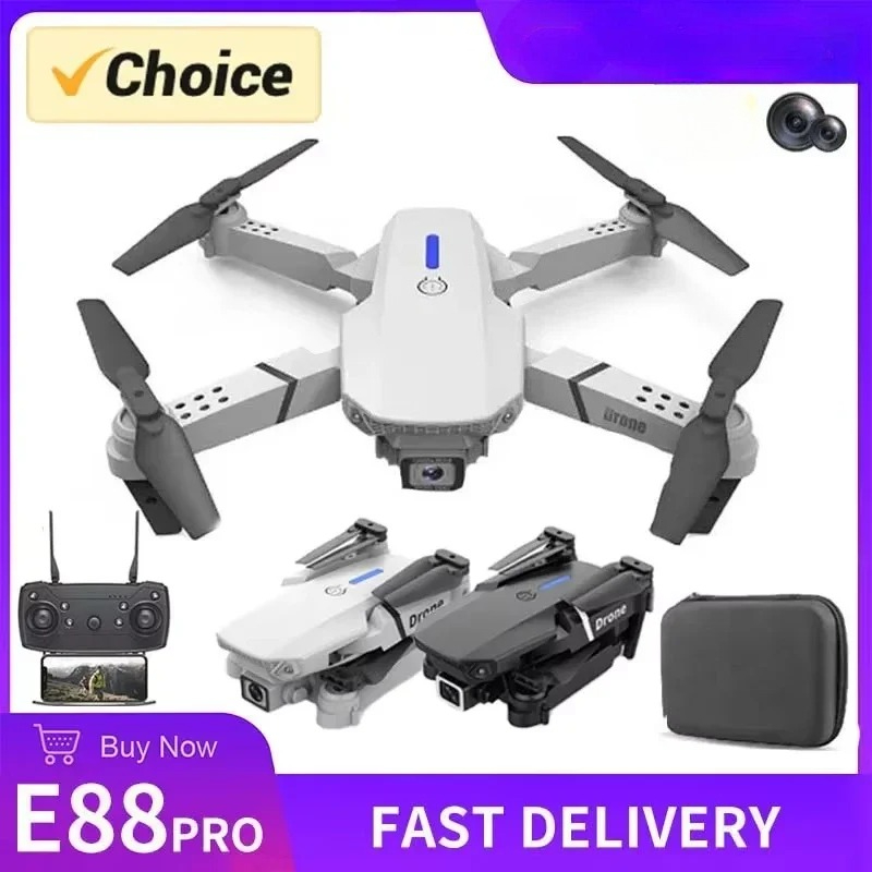 2026 New E88 Pro WIFI FPV Dron - Drone Rc E88 Pro ulasan dan harga