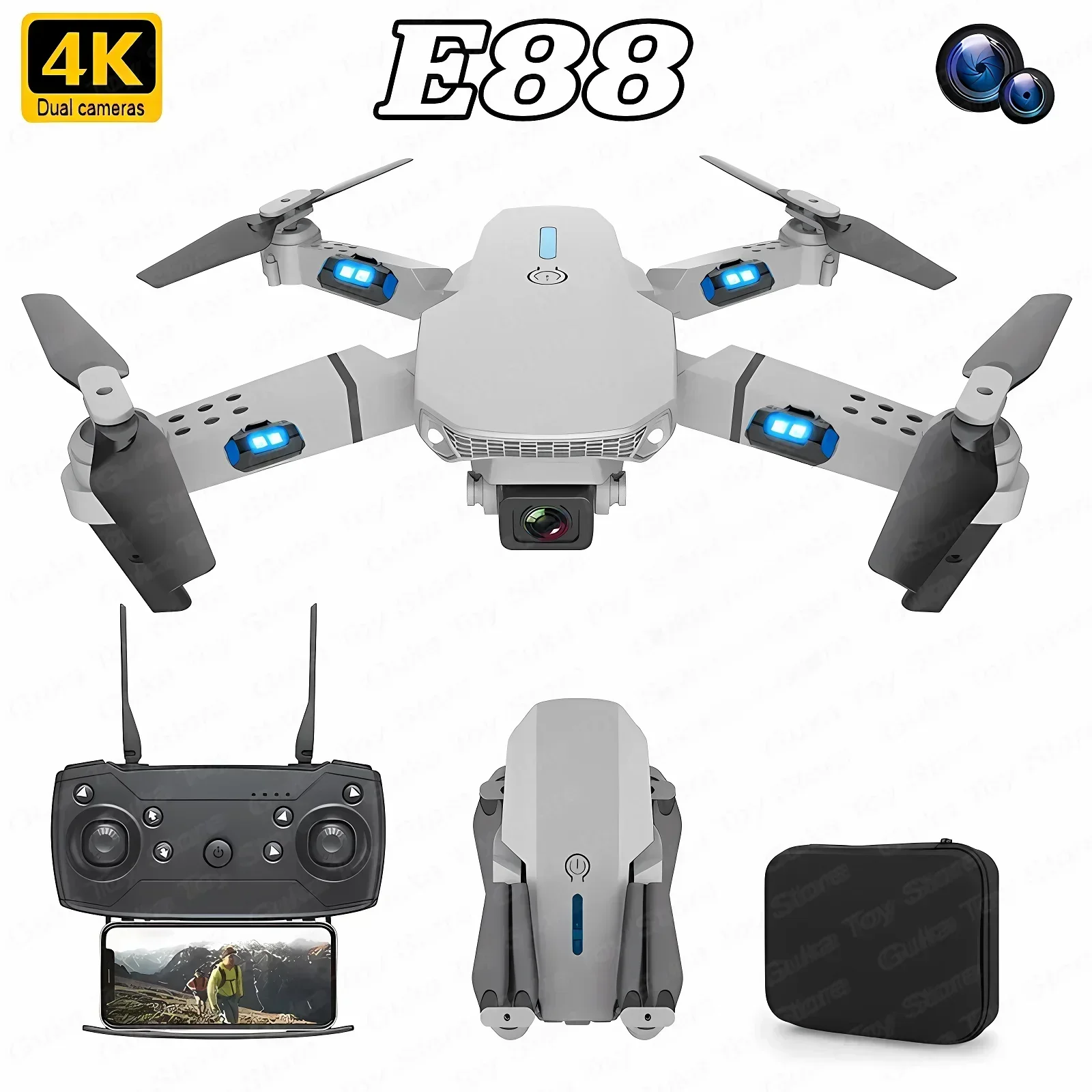 E88 Pro WiFi FPV Drone. Wide-a - Drone Rc E88 Pro ulasan dan harga