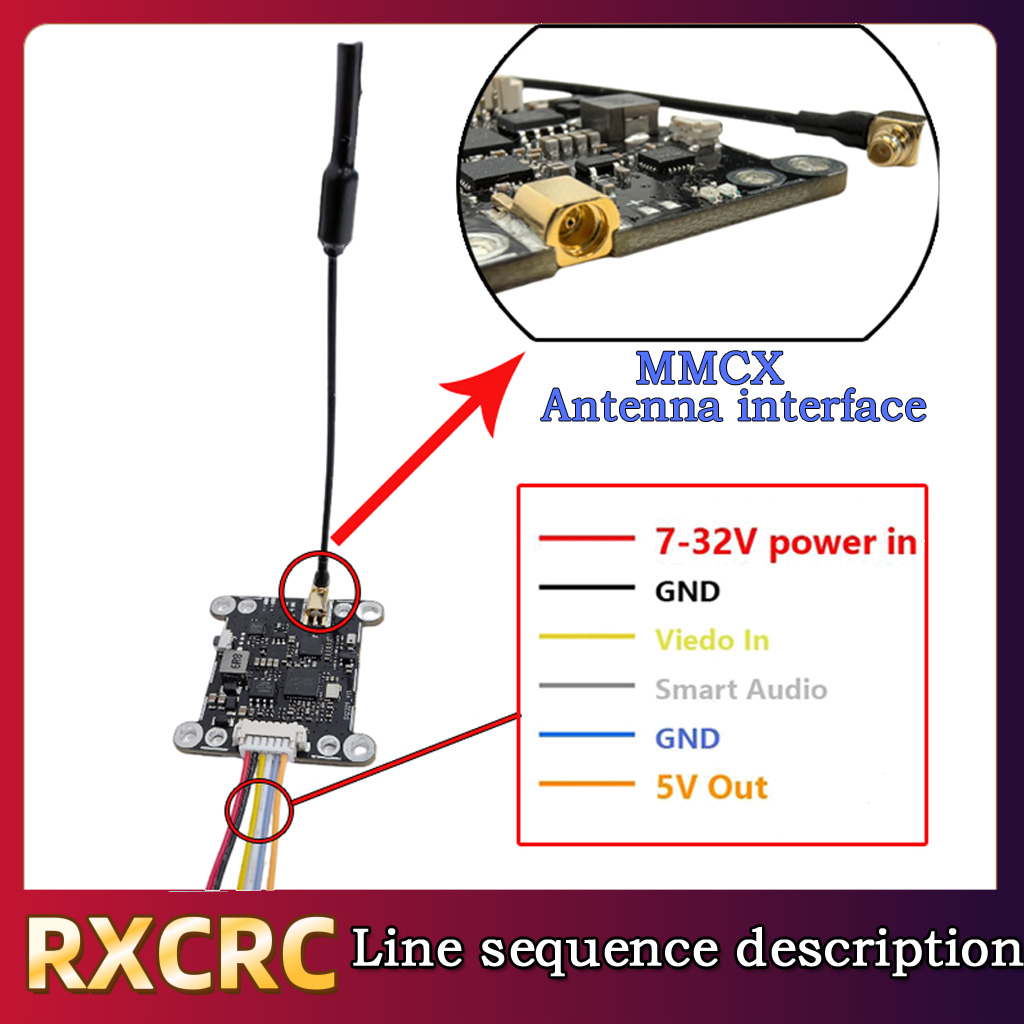 RXCRC 5.8G Module 48CH 1.6W VT - Drone Rc Controller ulasan dan harga