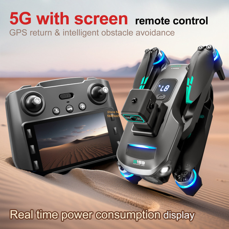 8K Dual Camera 5G WIFI FPV Rem - Drone Rc With Screen ulasan dan harga