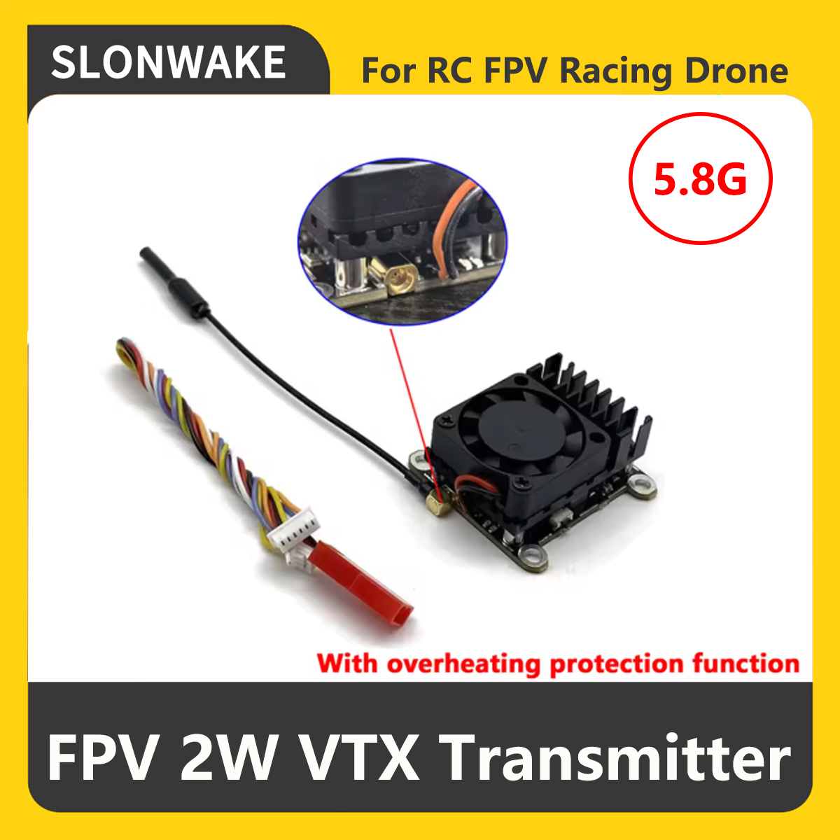 SLONWAKE 5.8G 2000mW FPV VTX T - Drone Rc Controller ulasan dan harga