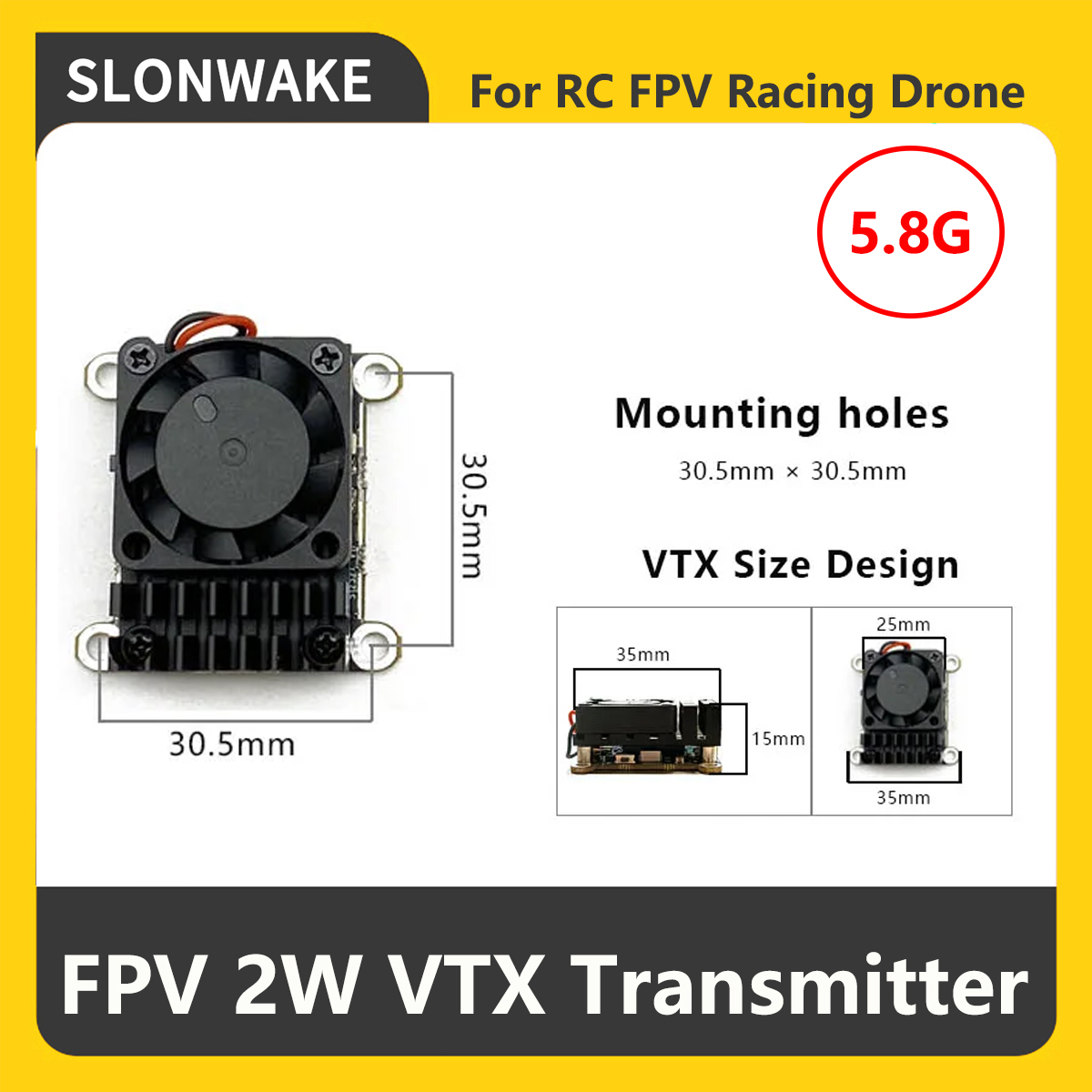 SLONWAKE 5.8G 2000mW FPV VTX T - Drone Rc Controller ulasan dan harga