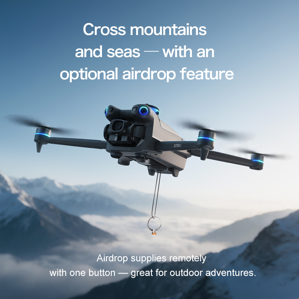NEW GT60 Mini Drone Dual Camer - Gps Module Drone ulasan dan harga
