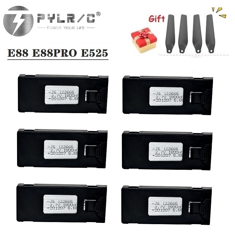 1/2/3/5/10Pcs 3.7V 1800Mah RC  - Drone Rc E88 Pro ulasan dan harga