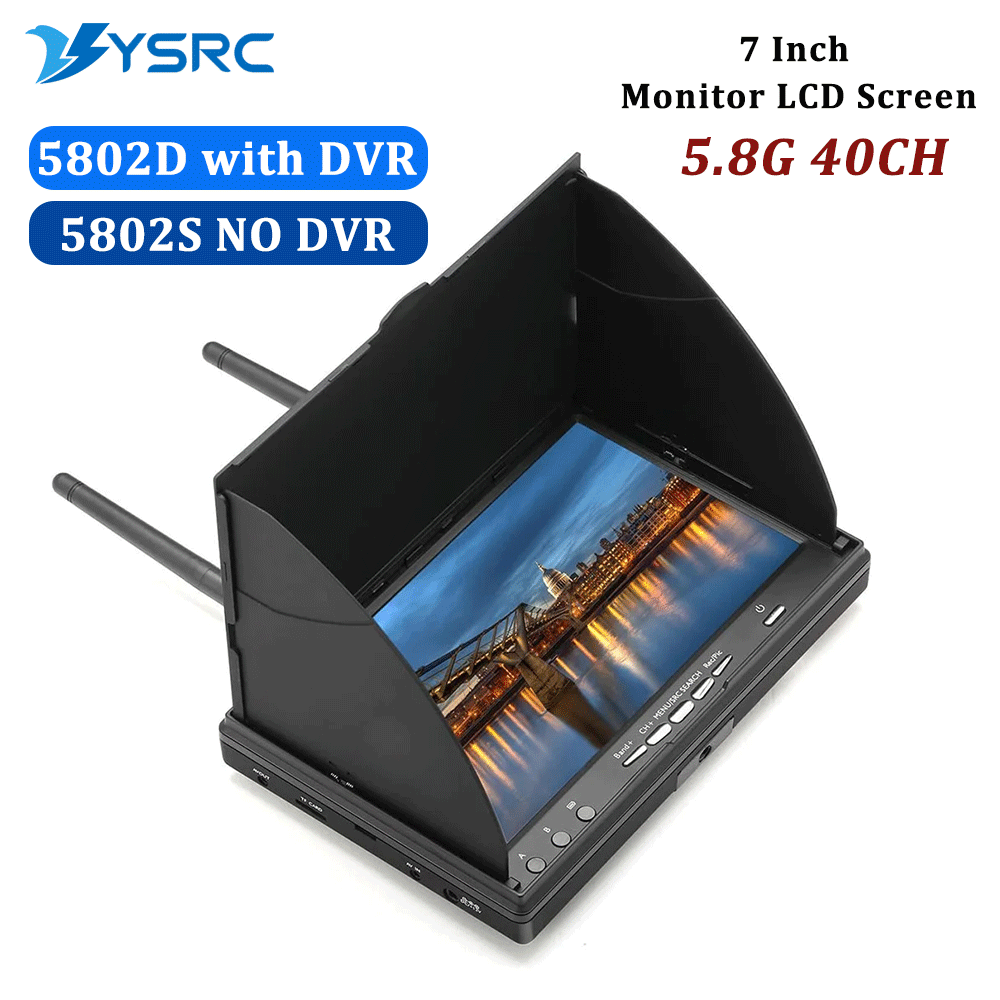 5.8G FPV DVR LS5802D 7 Inch Mo - Drone Rc With Screen ulasan dan harga