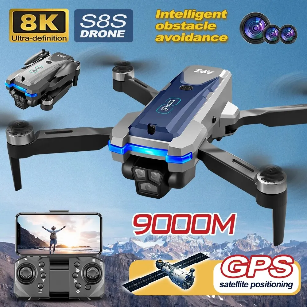 S8S GPS Drone 5G Wifi 8K HD Du - Gps Module Drone ulasan dan harga